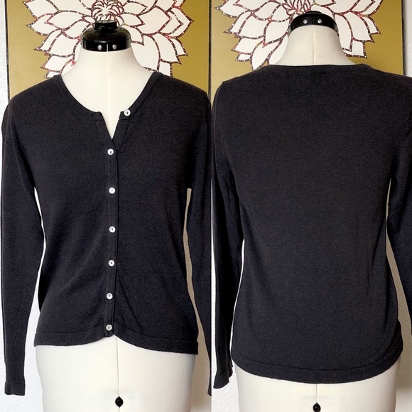 Ethos Distressed Knitted Top with Pearl Buttons - Picture 6 of 7